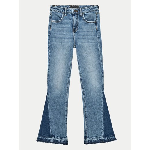 Guess Jeansy J4YA04 D5FM0 Niebieski Flare Fit ze sklepu MODIVO w kategorii Spodnie dziewczęce - zdjęcie 182602452