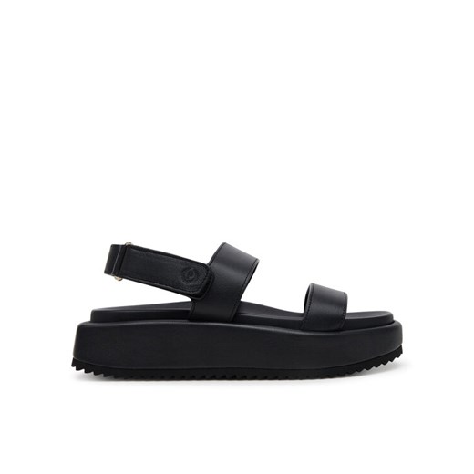 Pollini Sandały SA16155G1MTL0000 Czarny ze sklepu MODIVO w kategorii Sandały damskie - zdjęcie 182602660