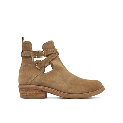 TWINSET Botki 251GCJ030 Beżowy ze sklepu MODIVO w kategorii Botki - zdjęcie 182602672