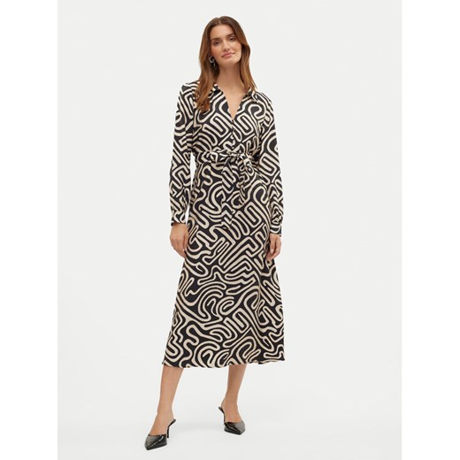 Vero Moda Sukienka koszulowa Vigdis 10323267 Czarny Regular Fit ze sklepu MODIVO w kategorii Sukienki - zdjęcie 182602684