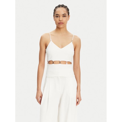 Patrizia Pepe Top 2C1635 A411 Biały Regular Fit ze sklepu MODIVO w kategorii Bluzki damskie - zdjęcie 182602794