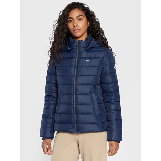 Tommy Jeans Kurtka zimowa Basic DW0DW13741 Granatowy Regular Fit ze sklepu MODIVO w kategorii Kurtki damskie - zdjęcie 182602880