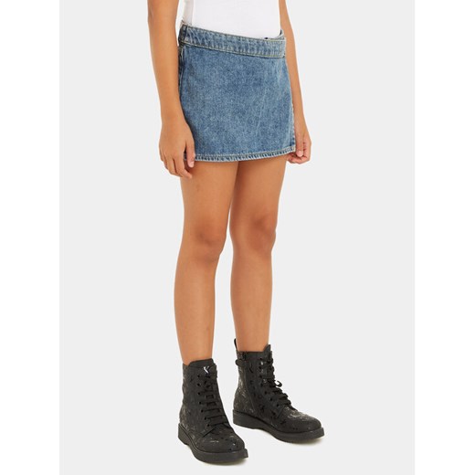 Calvin Klein Jeans Spódnica jeansowa IG0IG02371 Niebieski Regular Fit ze sklepu MODIVO w kategorii Spódnice dziewczęce - zdjęcie 182602891