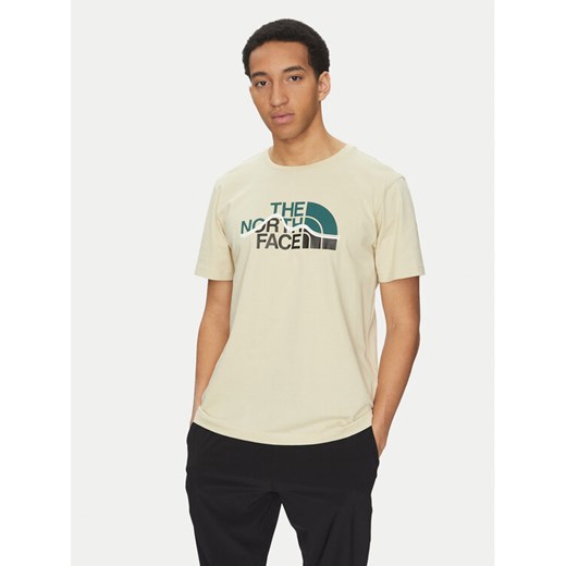 The North Face T-Shirt Mountain Line NF0A87NT Beżowy Regular Fit ze sklepu MODIVO w kategorii T-shirty męskie - zdjęcie 182602941