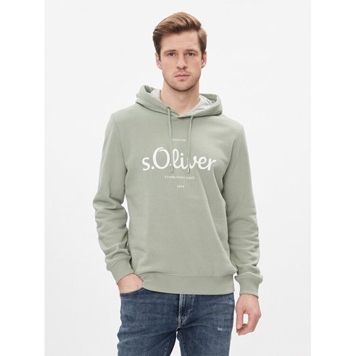 s.Oliver Bluza 2135751 Zielony Regular Fit ze sklepu MODIVO w kategorii Bluzy męskie - zdjęcie 182602962