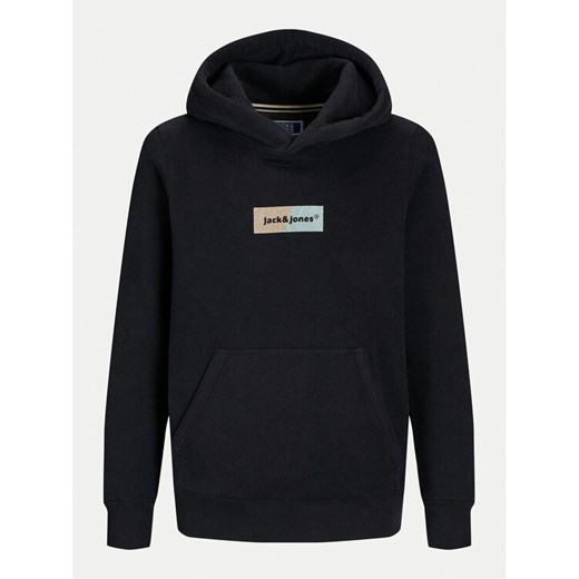 Jack&Jones Junior Bluza Bronx 12263291 Czarny Standard Fit ze sklepu MODIVO w kategorii Bluzy chłopięce - zdjęcie 182603121