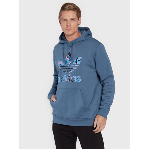 adidas Bluza Camo Series Infill HK2802 Granatowy Regular Fit ze sklepu MODIVO w kategorii Bluzy męskie - zdjęcie 182603153