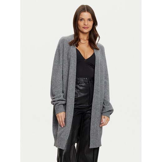 Kontatto Kardigan 3M0143 Szary Relaxed Fit ze sklepu MODIVO w kategorii Swetry damskie - zdjęcie 182603170