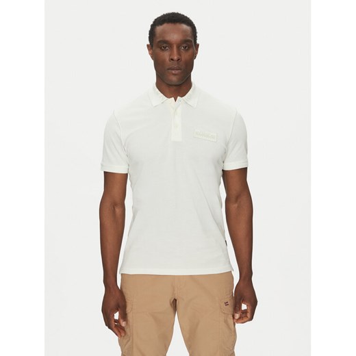 Napapijri Polo E-Amundsen NP0A4IN9 Écru Regular Fit ze sklepu MODIVO w kategorii T-shirty męskie - zdjęcie 182603173
