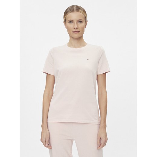 Tommy Hilfiger T-Shirt Modern WW0WW39848 Różowy Regular Fit ze sklepu MODIVO w kategorii Bluzki damskie - zdjęcie 182603181