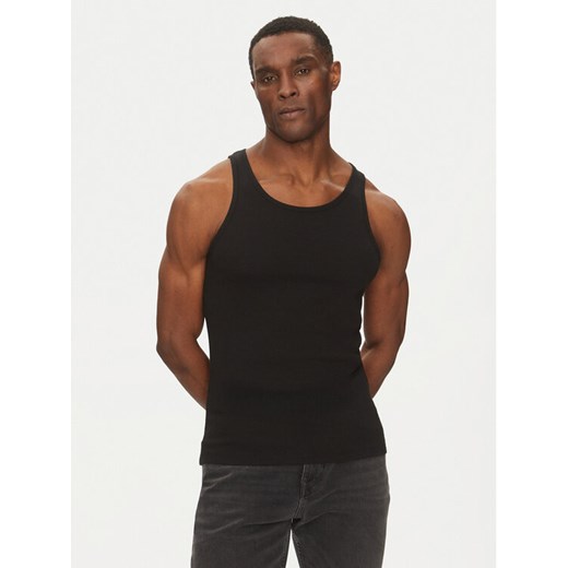 Jack&Jones Tank top Islington 12273156 Czarny Slim Fit ze sklepu MODIVO w kategorii T-shirty męskie - zdjęcie 182603234