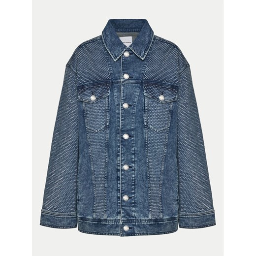 PINKO Kurtka jeansowa 104800 A2GI Granatowy Regular Fit ze sklepu MODIVO w kategorii Kurtki damskie - zdjęcie 182603281