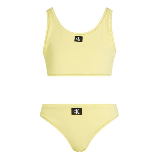 Calvin Klein Swimwear Strój kąpielowy KY0KY00093 Żółty ze sklepu MODIVO w kategorii Stroje kąpielowe - zdjęcie 182603282