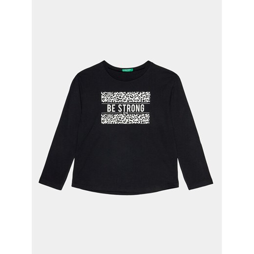 United Colors Of Benetton Bluzka 3VR5C10EI Czarny Regular Fit ze sklepu MODIVO w kategorii T-shirty chłopięce - zdjęcie 182603302