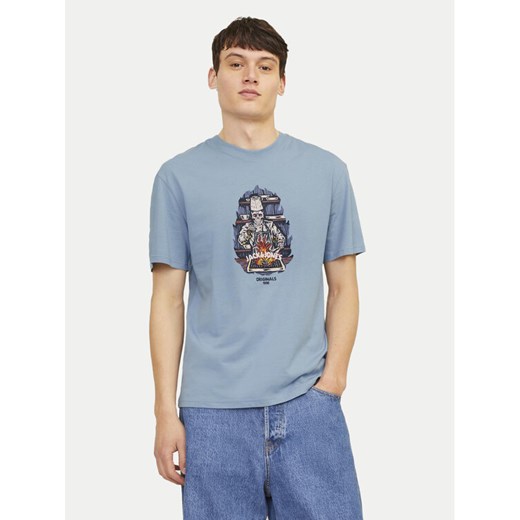 Jack&Jones T-Shirt Seven Skull 12262491 Zielony Regular Fit ze sklepu MODIVO w kategorii T-shirty męskie - zdjęcie 182603360