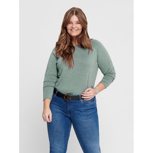 ONLY Carmakoma Sweter 15197209 Zielony Regular Fit ze sklepu MODIVO w kategorii Swetry damskie - zdjęcie 182603363