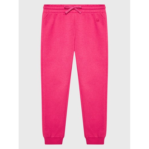 United Colors Of Benetton Spodnie dresowe 35TMCF022 Różowy Regular Fit ze sklepu MODIVO w kategorii Spodnie dziewczęce - zdjęcie 182603372