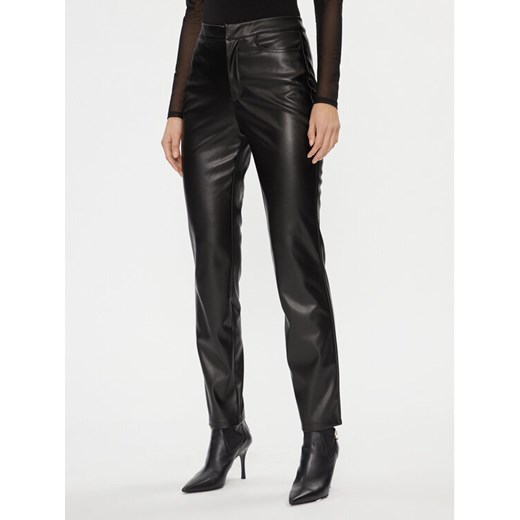 Noisy May Spodnie z imitacji skóry 27026067 Czarny Slim Fit ze sklepu MODIVO w kategorii Spodnie damskie - zdjęcie 182603431
