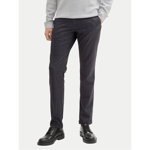 Tom Tailor Chinosy 1044853 Szary Slim Fit ze sklepu MODIVO w kategorii Spodnie męskie - zdjęcie 182603432