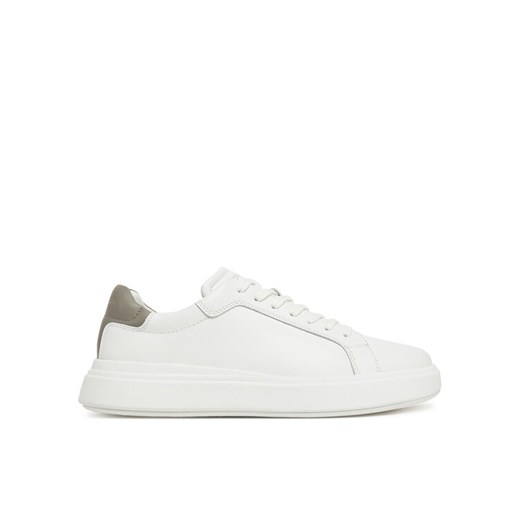 Calvin Klein Sneakersy Low Top Lace Up Lth HM0HM01016 Biały ze sklepu MODIVO w kategorii Buty sportowe męskie - zdjęcie 182603442