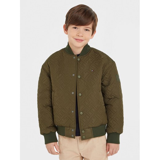 Tommy Hilfiger Kurtka bomber KB0KB08565 Zielony Regular Fit ze sklepu MODIVO w kategorii Kurtki chłopięce - zdjęcie 182603444