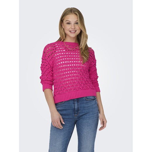 ONLY Sweter Linda 15311772 Różowy Regular Fit ze sklepu MODIVO w kategorii Swetry damskie - zdjęcie 182603451