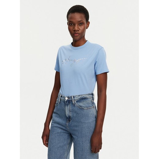 HUGO T-Shirt Damacia 50535491 Niebieski Regular Fit ze sklepu MODIVO w kategorii Bluzki damskie - zdjęcie 182603502
