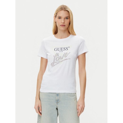 Guess T-Shirt W5GI05 I3Z14 Biały Regular Fit ze sklepu MODIVO w kategorii Bluzki damskie - zdjęcie 182603564