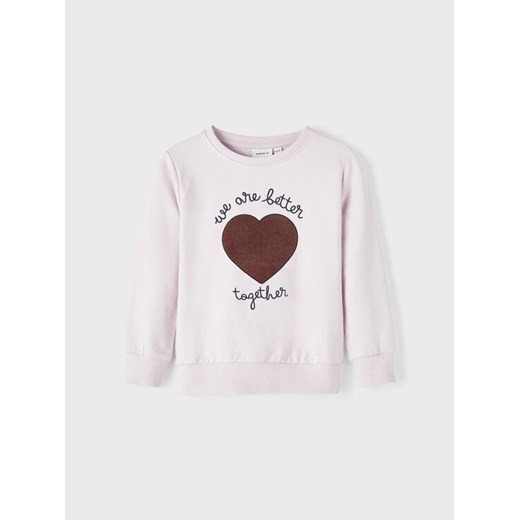 NAME IT Bluza 13219034 Różowy Regular Fit ze sklepu MODIVO w kategorii Bluzy dziewczęce - zdjęcie 182603574