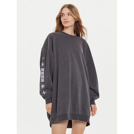 Roxy Sukienka dzianinowa Daydreamer ERJKD03509 Szary Relaxed Fit ze sklepu MODIVO w kategorii Sukienki - zdjęcie 182603593