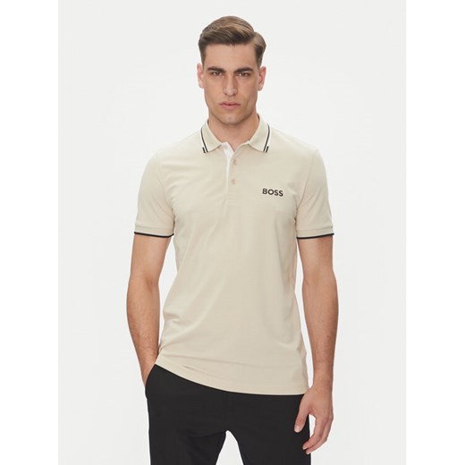 BOSS Polo Paddy Pro 50469102 Beżowy Regular Fit ze sklepu MODIVO w kategorii T-shirty męskie - zdjęcie 182603610