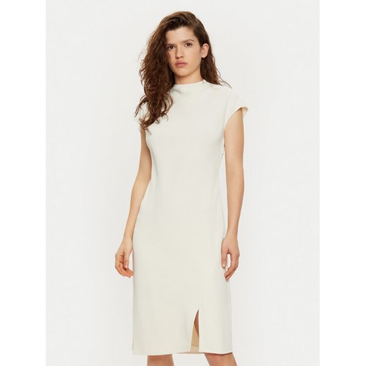 Calvin Klein Sukienka codzienna Heavy Crepe Ss Bodycon Dress K20K208091 Biały Slim Fit ze sklepu MODIVO w kategorii Sukienki - zdjęcie 182603633