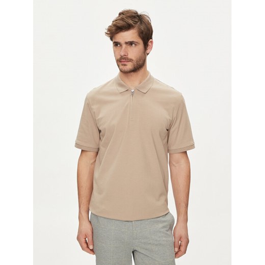 Jack&Jones Polo Mac 12249324 Beżowy Standard Fit ze sklepu MODIVO w kategorii T-shirty męskie - zdjęcie 182603651