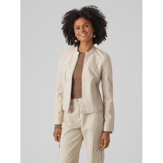 Vero Moda Kurtka z imitacji skóry Favodona 10288555 Beżowy Regular Fit ze sklepu MODIVO w kategorii Kurtki damskie - zdjęcie 182603660
