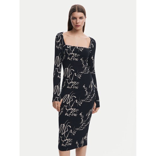 Desigual Sukienka codzienna 25SWVK05 Czarny Slim Fit ze sklepu MODIVO w kategorii Sukienki - zdjęcie 182603821