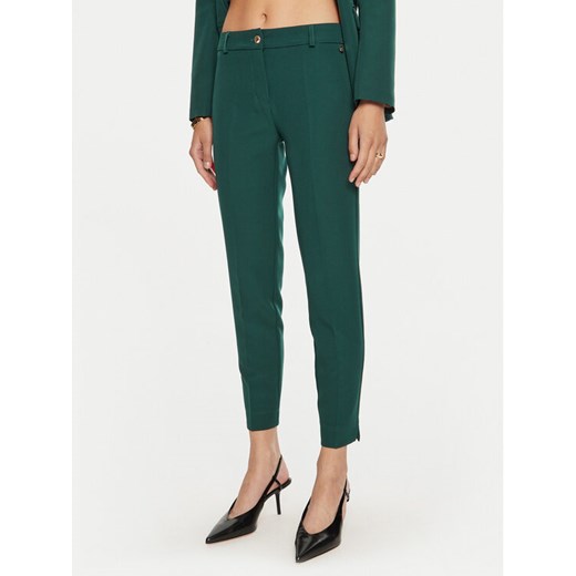 Maryley Spodnie materiałowe 24IB52Z/M19/43GU Zielony Regular Fit ze sklepu MODIVO w kategorii Spodnie damskie - zdjęcie 182603823