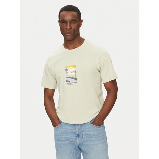 Jack&Jones T-Shirt Split Graphic 12273000 Zielony Regular Fit ze sklepu MODIVO w kategorii T-shirty męskie - zdjęcie 182603941