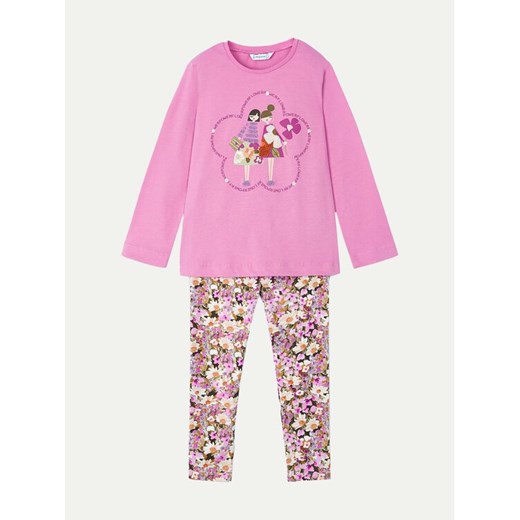 Mayoral Komplet bluzka i legginsy 4713 Różowy Regular Fit ze sklepu MODIVO w kategorii Komplety dziewczęce - zdjęcie 182604021