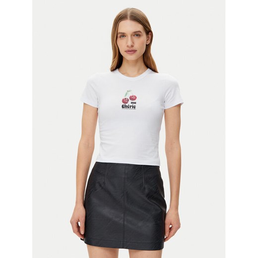 JJXX T-Shirt Gigi 12277657 Biały Stretch Fit ze sklepu MODIVO w kategorii Bluzki damskie - zdjęcie 182604242