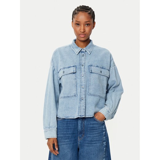 Weekend Max Mara Koszula jeansowa Zemira 2515111151 Niebieski Boxy Fit ze sklepu MODIVO w kategorii Koszule damskie - zdjęcie 182604294