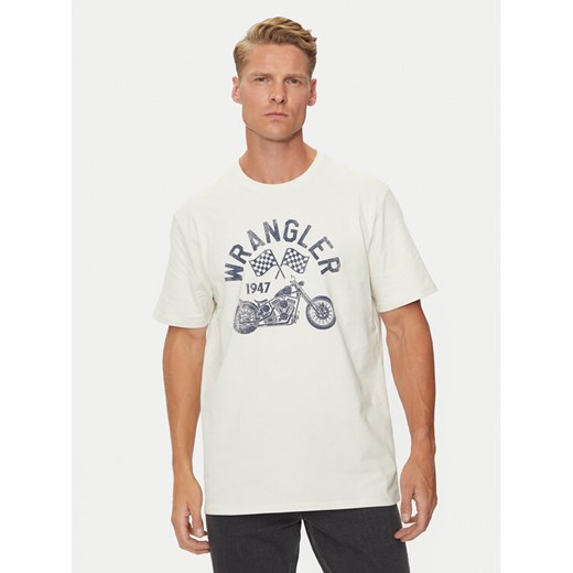 Wrangler T-Shirt Americana 112357379 Biały Regular Fit ze sklepu MODIVO w kategorii T-shirty męskie - zdjęcie 182604303
