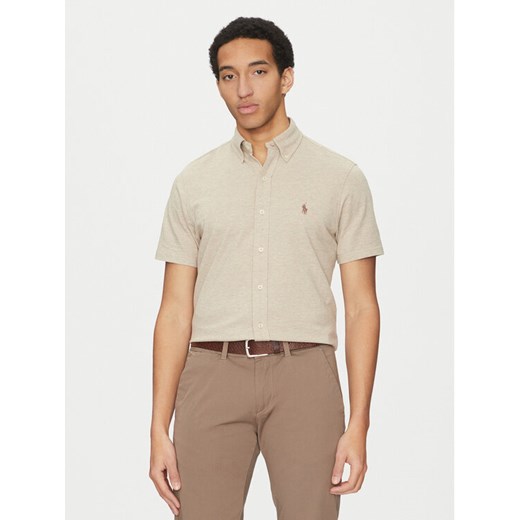 Polo Ralph Lauren Koszula 710798291020 Beżowy Regular Fit ze sklepu MODIVO w kategorii Koszule męskie - zdjęcie 182604353