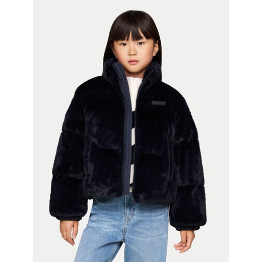 Tommy Hilfiger Futro New York KG0KG08369 Granatowy Loose Fit ze sklepu MODIVO w kategorii Kurtki dziewczęce - zdjęcie 182604374