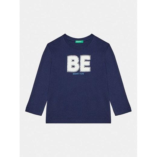 United Colors Of Benetton Bluzka 3ATNG10B9 Granatowy Regular Fit ze sklepu MODIVO w kategorii Bluzki dziewczęce - zdjęcie 182604391