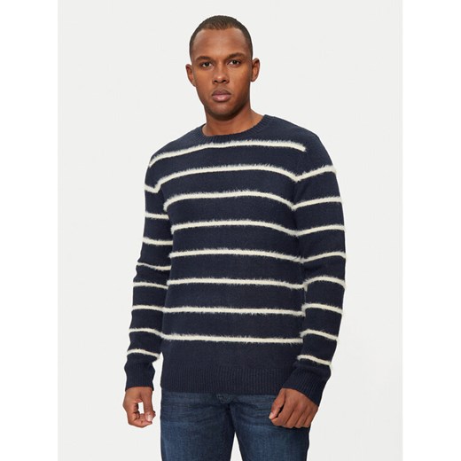 Brave Soul Sweter MK-248OSLO Granatowy Regular Fit ze sklepu MODIVO w kategorii Swetry męskie - zdjęcie 182604442