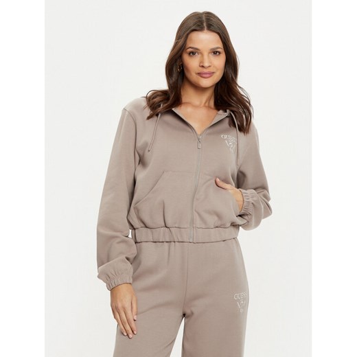 Guess Bluza V5RQ20 KC3D2 Szary Regular Fit ze sklepu MODIVO w kategorii Bluzy damskie - zdjęcie 182604511