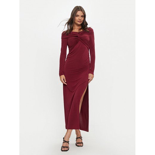 ViCOLO Sukienka wieczorowa TS0240 Bordowy Slim Fit ze sklepu MODIVO w kategorii Sukienki - zdjęcie 182604512