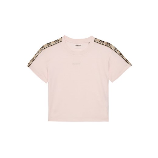 Guess T-Shirt J3RI47 I3Z14 Różowy Regular Fit ze sklepu MODIVO w kategorii Bluzki dziewczęce - zdjęcie 182604561