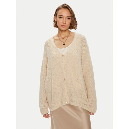 Weekend Max Mara Kardigan 2425346011 Écru Regular Fit ze sklepu MODIVO w kategorii Swetry damskie - zdjęcie 182604571