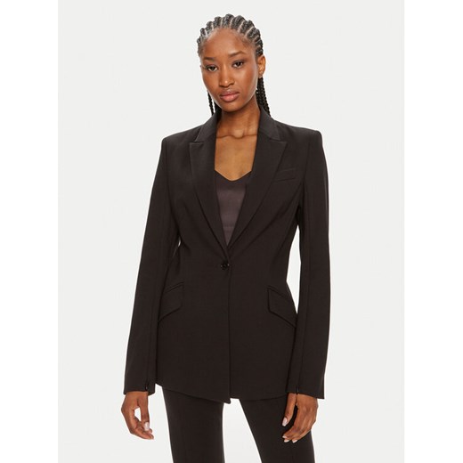 KARL LAGERFELD Marynarka 245W1402 Czarny Slim Fit ze sklepu MODIVO w kategorii Marynarki damskie - zdjęcie 182604603